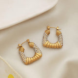 Glam Square Hoop Earrings