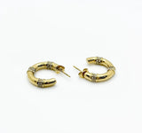 gold crystal hoops