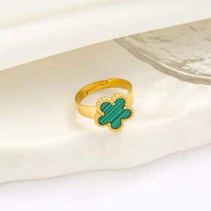 Cloverstripe Adjustable Ring