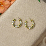 gold crystal hoops