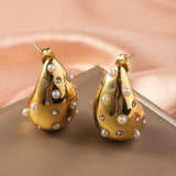 Gold Tear Drop Earings