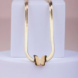 Elegant Gold Butterfly Necklace-Timeless Beauty