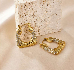 Glam Square Hoop Earrings