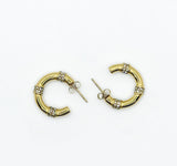 gold crystal hoops