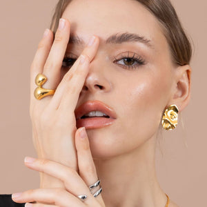 Sculpted Gold Statement Ring