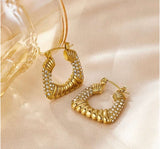 Glam Square Hoop Earrings